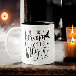 Tasse 2 Couleurs Si le balai convient alors volez-le drôle Hallowee<br><div class="desc">Ajoutez un peu d'humour à votre Halloween avec notre "Si la chambre convient alors volez-la" Drôle Halloween à deux tons de café Mug! Dotée d'un design noir et blanc épuré, cette tasse présente l'expression ludique en typographie audacieuse et élégante. Parfait pour votre café ou thé du matin, il est en...</div>