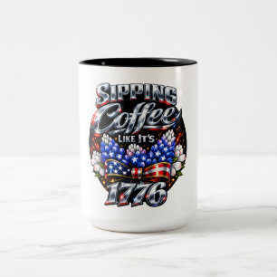Tasse 2 Couleurs Si on Buvait du Café Comme en 1776 Bluebonnet