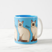 Tasse 2 Couleurs Siamese cat cartoon (Devant droit)