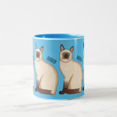 Tasse 2 Couleurs Siamese cat cartoon (Centre)