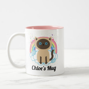 Tasse 2 Couleurs Siamese Cat Mom Cute Girl