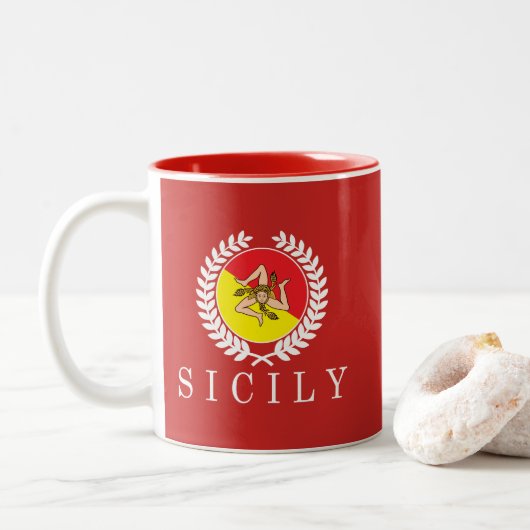 Tasse 2 Couleurs Sicile Classico (Avec donut)