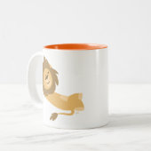 Tasse 2 Couleurs Siesta ! Lion caricature mignon (Devant gauche)