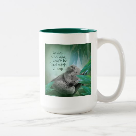 Tasse 2 Couleurs Sieste de koala (Droit)