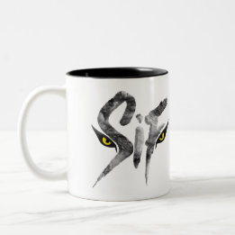Tasse 2 Couleurs Sif, la grande typographie de loup gris