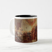Tasse 2 Couleurs Signature de la déclaration d'indépendance (Devant gauche)