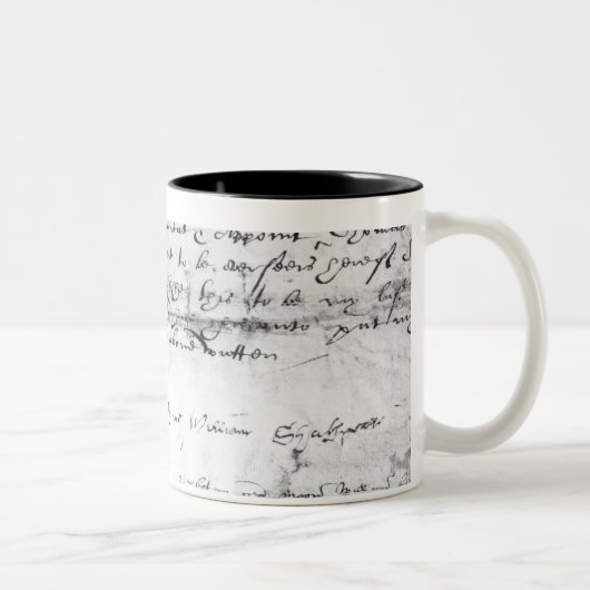 Tasse 2 Couleurs Signature de William Shakespeare, 1616 (Droit)