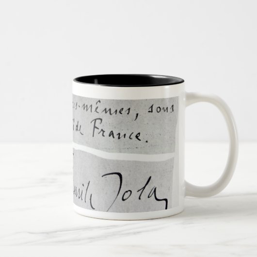 Tasse 2 Couleurs Signature d'Emile Zola (Droit)