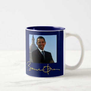 Tasse 2 Couleurs Signature du Président Barack Obama