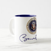 Tasse 2 Couleurs Signature du Président Barack Obama (Devant gauche)