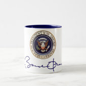 Tasse 2 Couleurs Signature du Président Barack Obama (Centre)