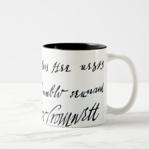 Tasse 2 Couleurs Signature Oliver Cromwell, de manuscrit
