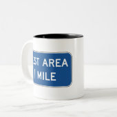 TASSE 2 COULEURS SIGNE DE LA ROUTE DU REPOS (Devant gauche)