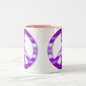 Tasse 2 Couleurs Signe de paix assez pourpre (Centre)
