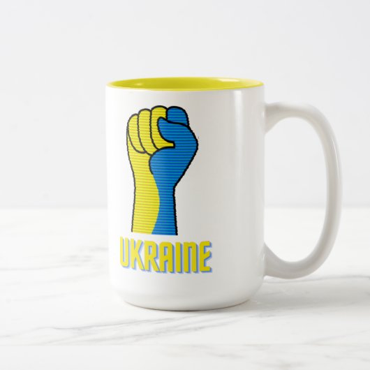 Tasse 2 Couleurs SIGNE DE POINTE DE L'Ukraine (Droit)