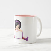 Tasse 2 Couleurs signe de poupées plein (Devant droit)