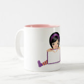 Tasse 2 Couleurs signe de poupées plein (Devant gauche)