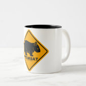 Tasse 2 Couleurs Signe de wombat (Devant droit)
