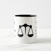 Tasse 2 Couleurs Signe de zodiaque de Balance ("l'échelle") (Centre)