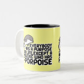 Tasse 2 Couleurs Signe drôle de dyslexie (Devant gauche)