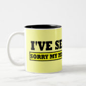 Tasse 2 Couleurs Signe dyslexique drôle (Gauche)