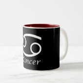 Tasse 2 Couleurs SIGNE Zodiaque "Cancer" (Devant droit)
