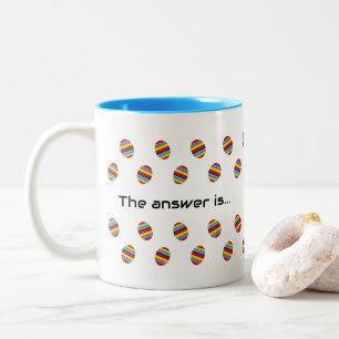 Tasse 2 Couleurs Signification de la vie 42 oeufs de pâques