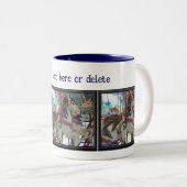 Tasse 2 Couleurs Silent Prancers Carousel Horses Personalized  (Devant droit)