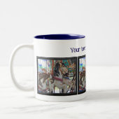 Tasse 2 Couleurs Silent Prancers Carousel Horses Personalized  (Gauche)