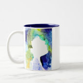 Tasse 2 Couleurs Silhouette art abstract watercolor (Gauche)