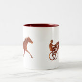 Tasse 2 Couleurs Silhouette Brown de meneur de train (Centre)