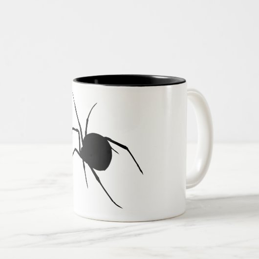 Tasse 2 Couleurs Silhouette d'araignée (Devant droit)