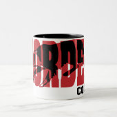 Tasse 2 Couleurs Silhouette de border collie (Centre)