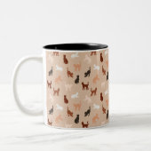 Tasse 2 Couleurs Silhouette de chat (Gauche)