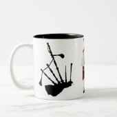 Tasse 2 Couleurs Silhouette de cornemuse (Gauche)