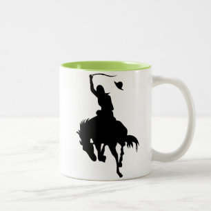 Tasse 2 Couleurs Silhouette de cowboy ; Rougeoyer