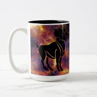 Tasse 2 Couleurs Silhouette de la Galaxie du Zodiaque Bélier – Horo