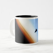 Tasse 2 Couleurs Silhouette de la navette spatiale Endeavor (Devant gauche)