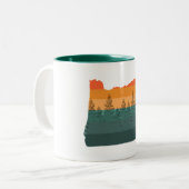 Tasse 2 Couleurs Silhouette de l'Oregon (Devant gauche)