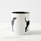 Tasse 2 Couleurs Silhouette de revêtement (noir) (Centre)