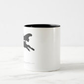 Tasse 2 Couleurs Silhouette de super héros de femme (Centre)