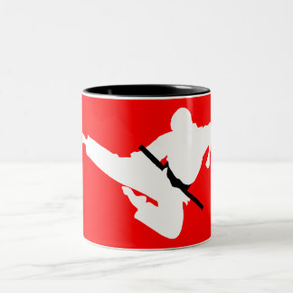 Tasse 2 Couleurs silhouette des arts martiaux