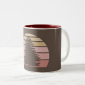 Tasse 2 Couleurs Silhouette des pins (Devant droit)