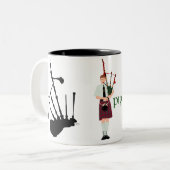 Tasse 2 Couleurs Silhouette des tuyaux (Devant gauche)