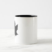Tasse 2 Couleurs Silhouette d'une feuille d'érable (Centre)