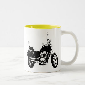 Tasse 2 Couleurs Silhouette fraîche de vélo de moto
