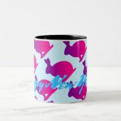 Tasse 2 Couleurs Silhouette Rabbit chinois Année Zodiac Anniversair (Centre)