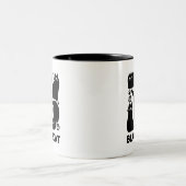 Tasse 2 Couleurs Silhouettes de chat noir - Design Feline mignon (Centre)