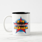 Tasse 2 Couleurs Silhouettes de la Ligue de Justice et Arrière - pl (Gauche)