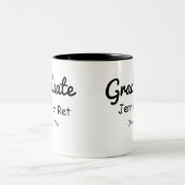 Tasse 2 Couleurs simple café de graduation de calligraphie noire mi (Centre)